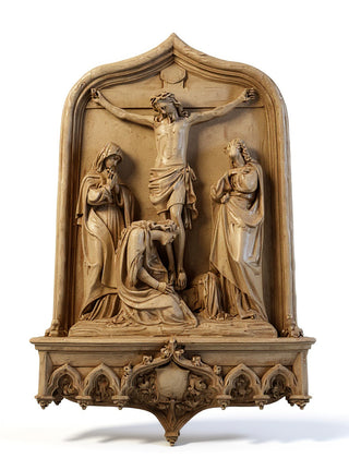 Crucifixion Scene Wall Statue - 64-inch
