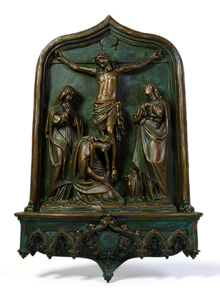 Crucifixion Scene Wall Statue - 64-inch