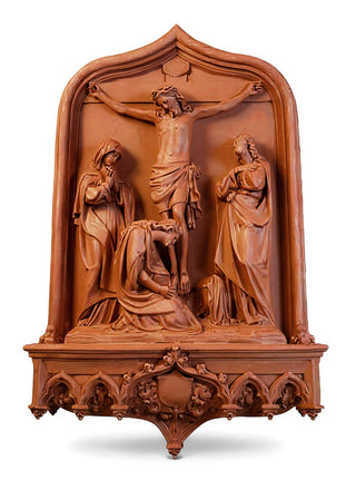 Crucifixion Scene Wall Statue - 64-inch