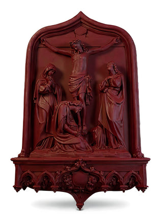 Crucifixion Scene Wall Statue - 64-inch
