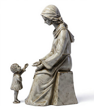 Seated Mary And Baby Statue - 57-inch