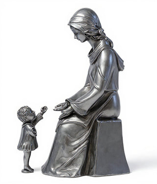 Seated Mary And Baby Statue - 57-inch