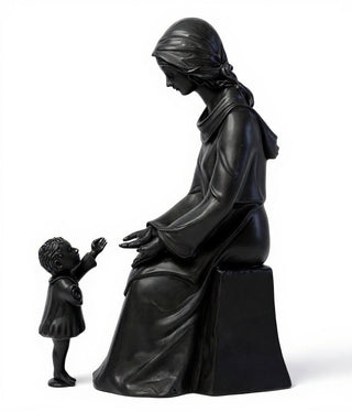 Seated Mary And Baby Statue - 57-inch