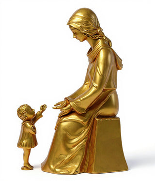 Seated Mary And Baby Statue - 57-inch