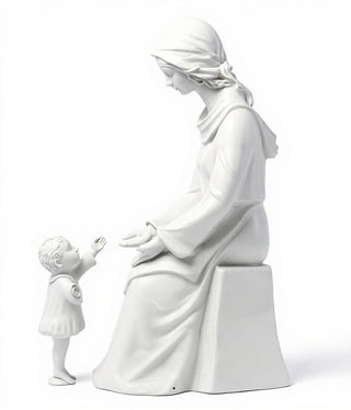 Seated Mary And Baby Statue - 57-inch