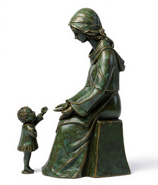 Seated Mary And Baby Statue - 57-inch