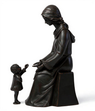 Seated Mary And Baby Statue - 57-inch