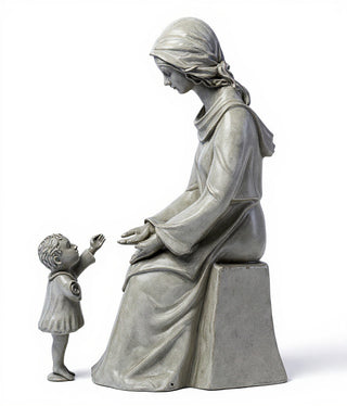 Seated Mary And Baby Statue - 57-inch