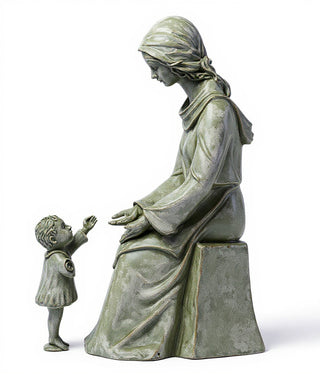 Seated Mary And Baby Statue - 57-inch