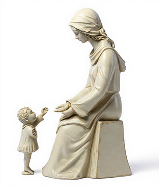 Seated Mary And Baby Statue - 57-inch