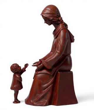 Seated Mary And Baby Statue - 57-inch