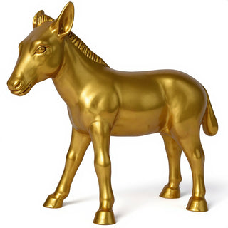 Donkey Statue — Antique Gold finish