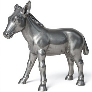 Donkey Statue — Aged Silver finish