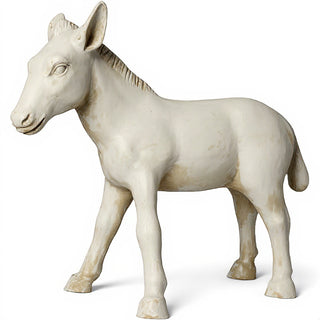 Donkey Statue — Antique White finish