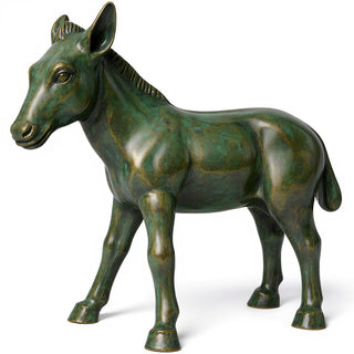 Donkey Statue — Green Bronze finish