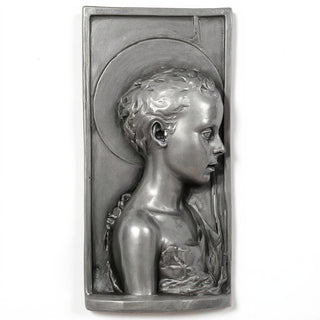 Saint John Wall Plaque - 20-inch — Aged Silver finish
