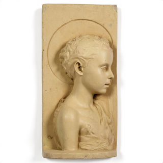 Saint John Wall Plaque - 20-inch — Dusted Sand finish