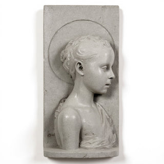 Saint John Wall Plaque - 20-inch — Limestone finish
