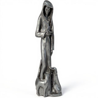 Saint Francis of Assisi Statue - 38-inch — Aged Silver finish