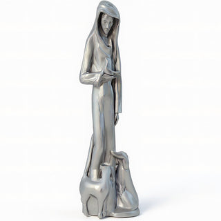 Saint Francis of Assisi Statue - 38-inch — Silver finish