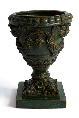 Robbia Angel Planter - 24-inch — Green Bronze finish