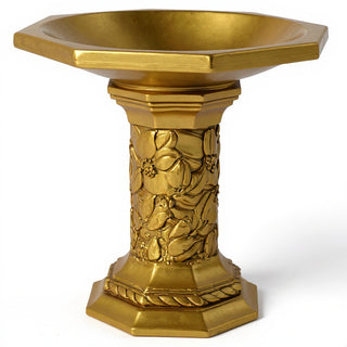 Turner Birdbath - 21-inch — Antique Gold finish