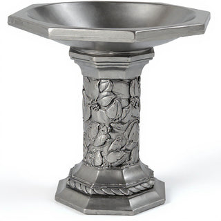 Turner Birdbath - 21-inch — Aged Silver finish