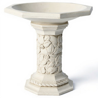 Turner Birdbath - 21-inch — Antique White finish