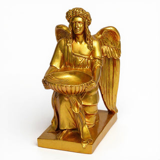 Angel With Dish Statue - 19-inch — Deep Gold finish