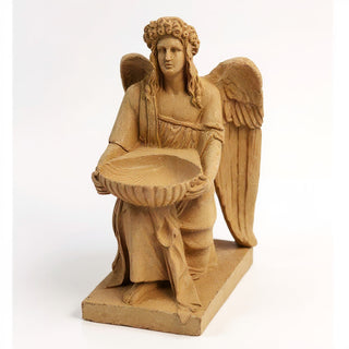 Angel With Dish Statue - 19-inch — Dusted Sand finish