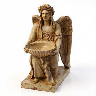Angel With Dish Statue - 19-inch — Gothic Stone finish