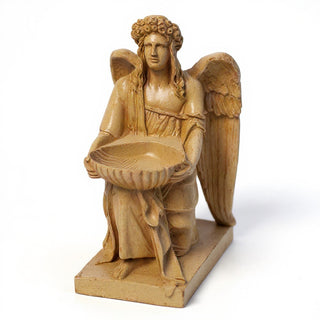 Angel with Dish Statue - 8-inch — Dusted Sand finish