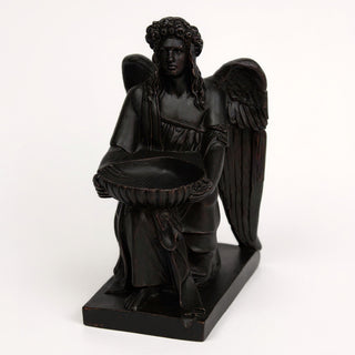 Angel with Dish Statue - 8-inch — Iron finish