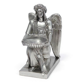 Angel with Dish Statue - 8-inch — Silver finish