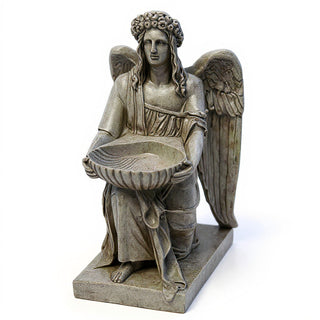 Angel With Dish Statue - 19-inch