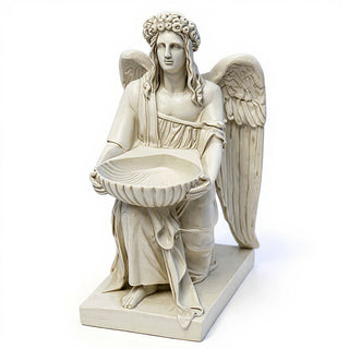 Angel With Dish Statue - 19-inch