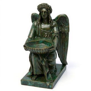Angel With Dish Statue - 19-inch