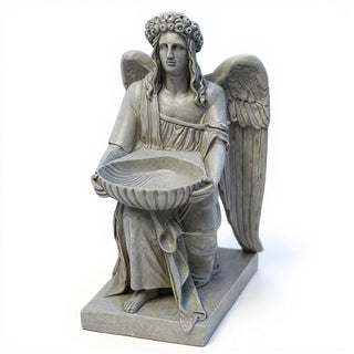 Angel With Dish Statue - 19-inch