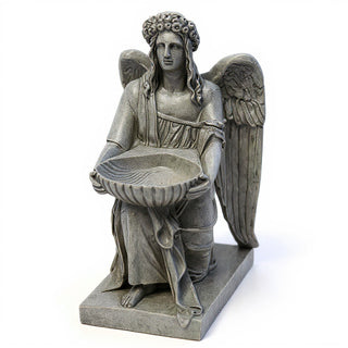 Angel With Dish Statue - 19-inch