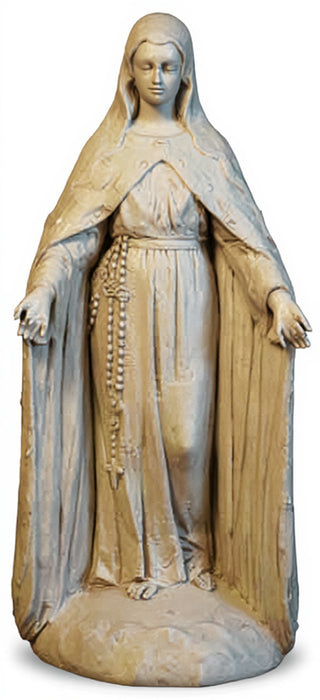 Mary Of The Rosary with Lace Statue - 49-inch