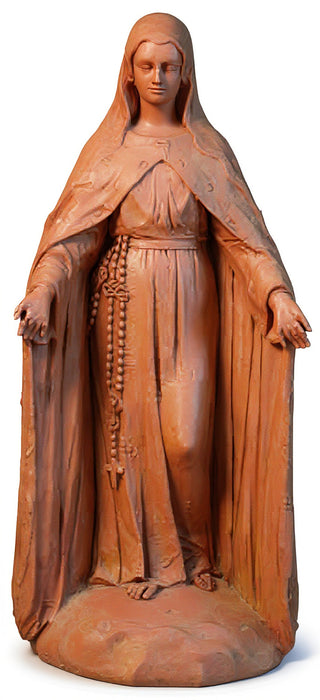 Mary Of The Rosary with Lace Statue - 49-inch