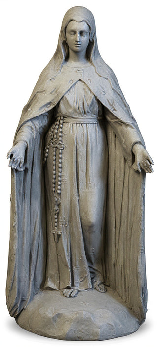Mary Of The Rosary with Lace Statue - 49-inch