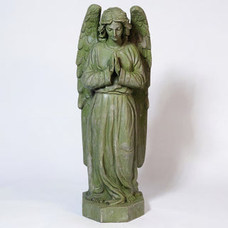 Omar Angel Statue - 40-inch — Mossy Green finish