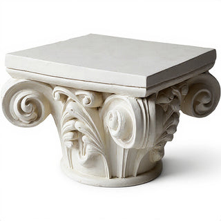 Gothic Capital Architectural Element — Antique White finish