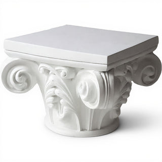 Gothic Capital Architectural Element — Flat White finish