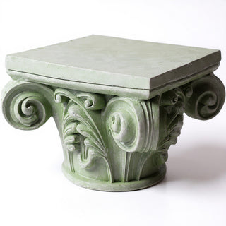 Gothic Capital Architectural Element — Mossy Green finish