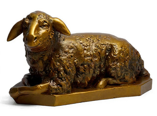 Sheep Right Statue - 17-inch