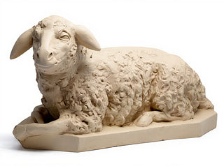 Sheep Right Statue - 17-inch