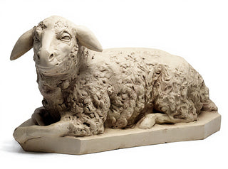 Sheep Right Statue - 17-inch