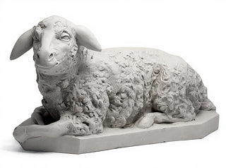 Sheep Right Statue - 17-inch